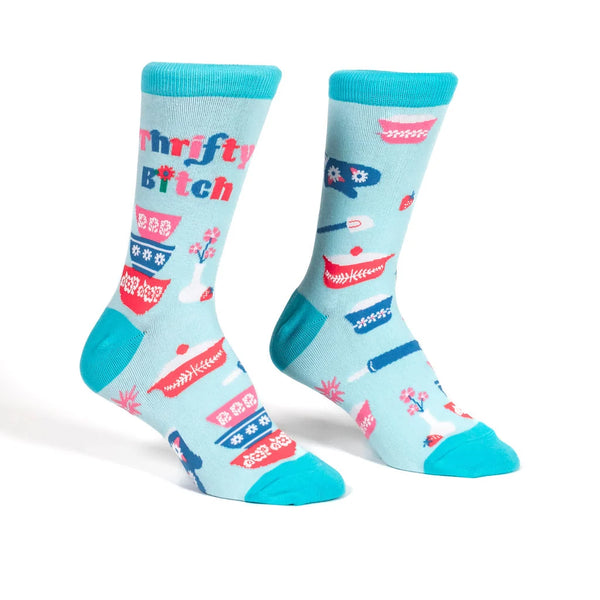 Thrifty B*tch Kitchenware Crew Socks