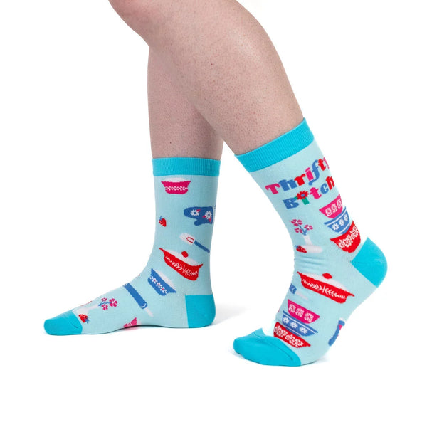 Thrifty B*tch Kitchenware Crew Socks