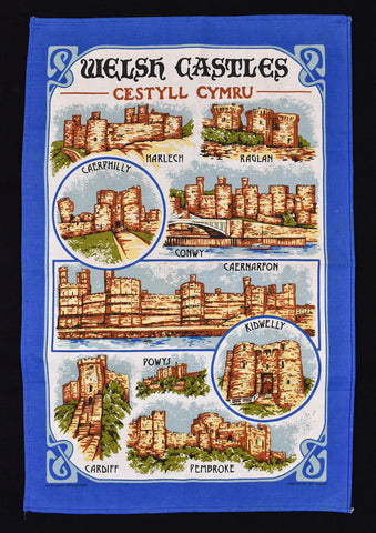 Welsh Castles Tea Towels Cats Like Us