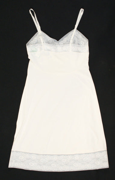 White Big Floral Lace Vintage Full Slip Cats Like Us