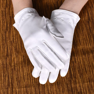 White Dot Embroidery Vintage Gloves Cats Like Us