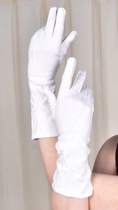 White Emb Swirl Star Vintage Gloves Cats Like Us