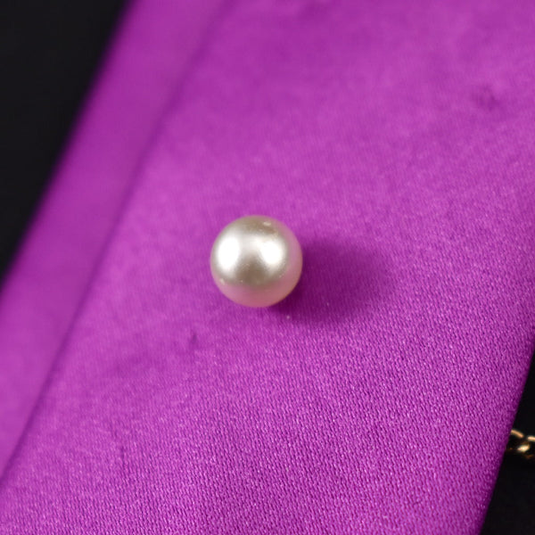 White Pearl Vintage Tie Tack Cats Like Us