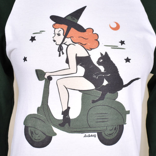 Witchy A Go-Go Raglan T Shirt Cats Like Us