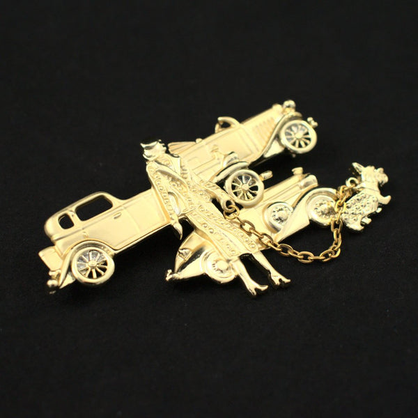 Woman and Her Cars Brooch Cats Like Us