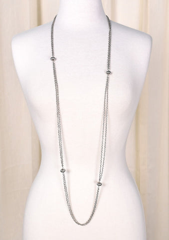Xtra Long Silver Chain Necklace Cats Like Us