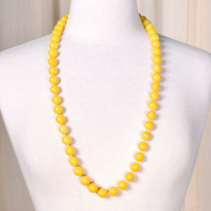 Yellow Bead Necklace Cats Like Us