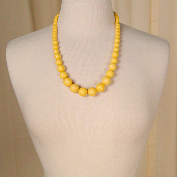 Yellow Gumball Bead Necklace Cats Like Us
