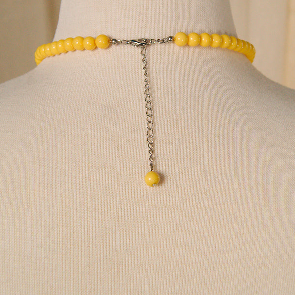 Yellow Gumball Bead Necklace Cats Like Us