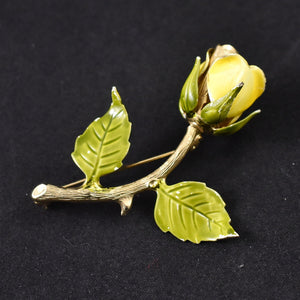 Yellow Rose Enamel Pin Cats Like Us
