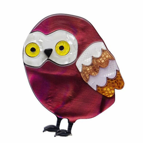 Young Archimedes Owl Brooch Cats Like Us