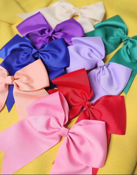 Cream Grosgrain Hair Bow