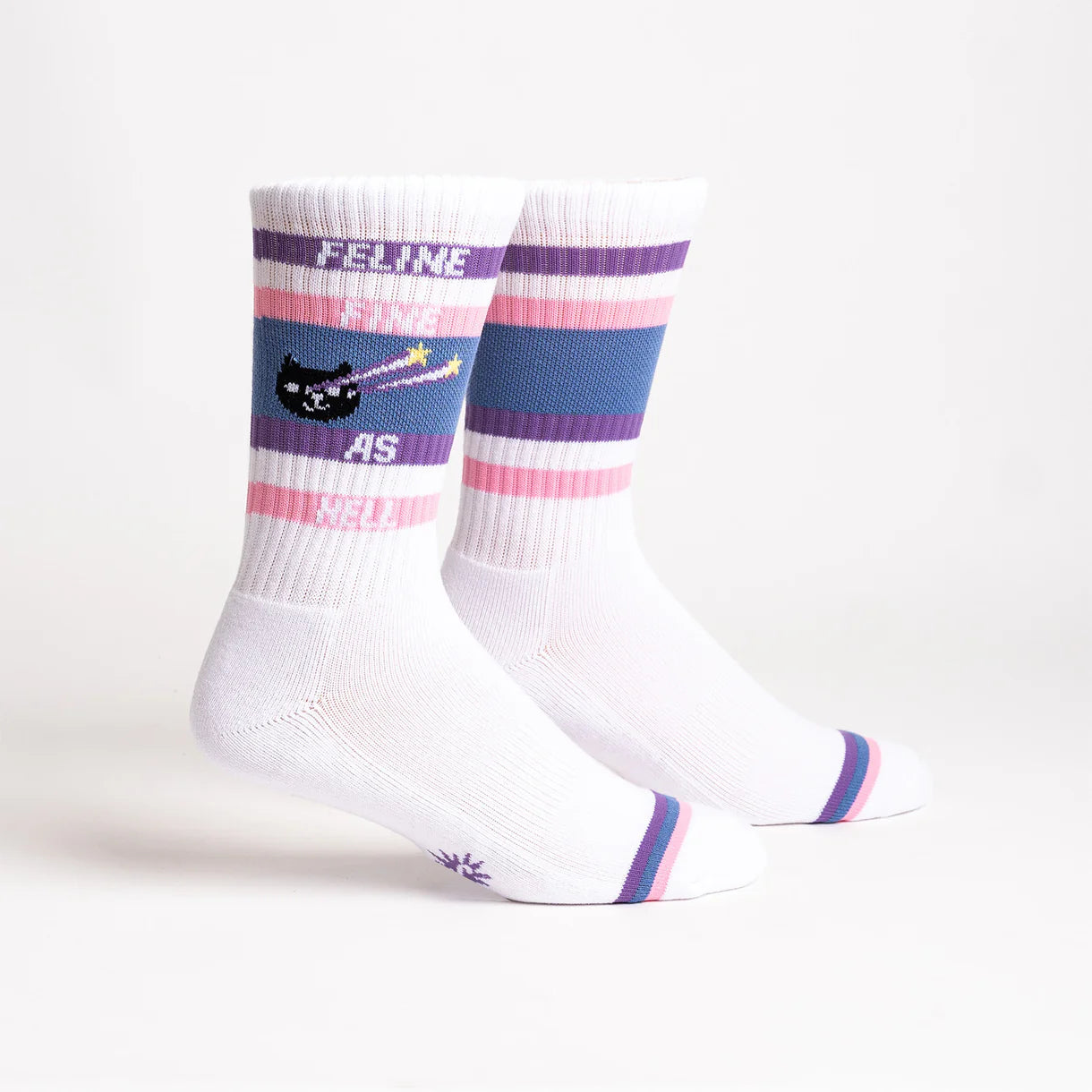 Feline Fine as Hell Crew Socks