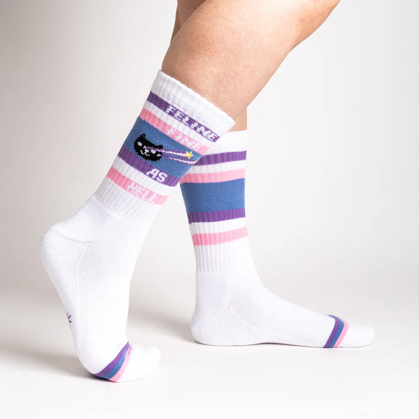 Feline Fine as Hell Crew Socks