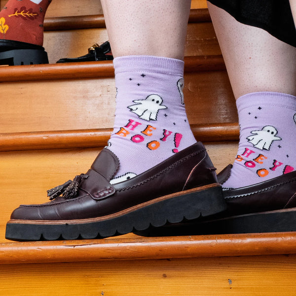 Hey Boo! Crew Socks