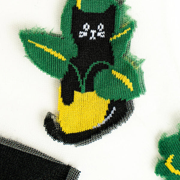 I Do What I Want Cat & Plant Sheer Socks